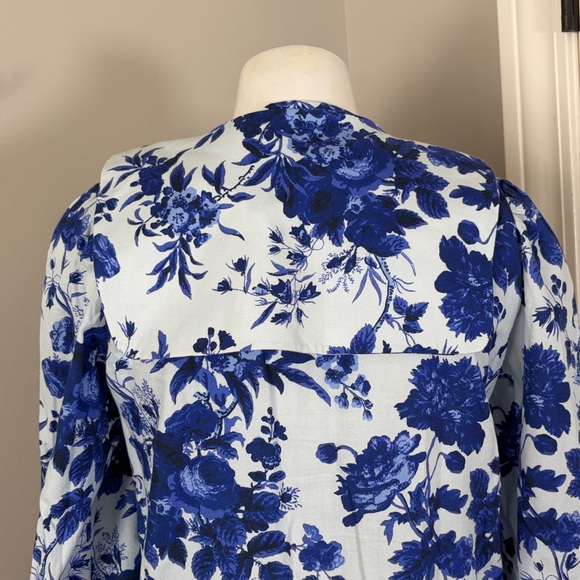 Tuckernuck Bella Dress Sapphire Bloom Floral Bow Long Sleeves Sz XS NEW - Picture 8 of 14